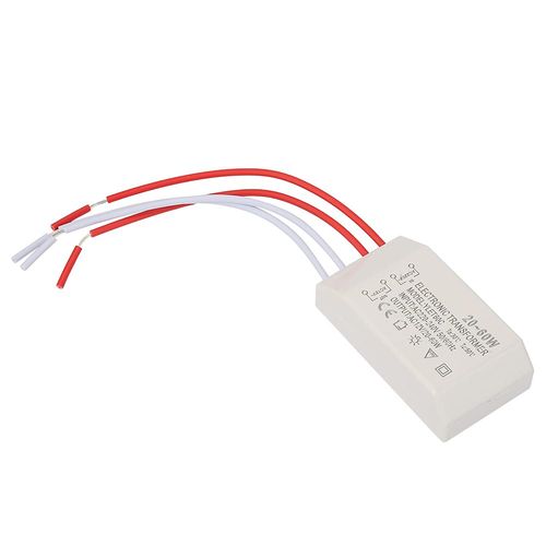 Electronic Transformer 20-60W Voltage Converter Smart Power Supply Driver for Halogen G4 Lamp Cups or Halogen G4 Lamp Beads 220V to AC 12V