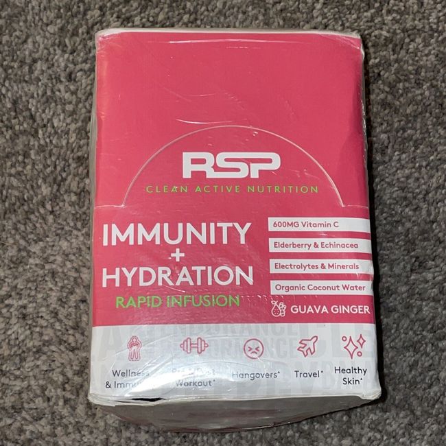 Qty 12 - RSP - IMMUNITY + HYDRATION Rapid Fusion  2.5 fl oz  Guava Ginger