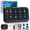 8-Gang LED Light Bar Switch Panel LED Touch Switch Control, On/Off Power Button