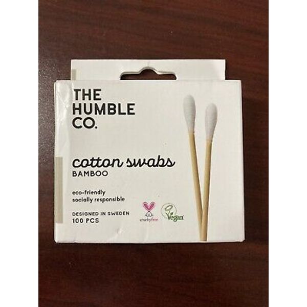 The Humble Co., Cotton Swabs, Bamboo, 100 pcs, Eco Friendly, Vegan, Cruelty Free