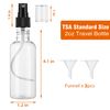 30 Pack 2oz Mini Clear Spray Bottles with Pump Spray Cap for Essential Oils