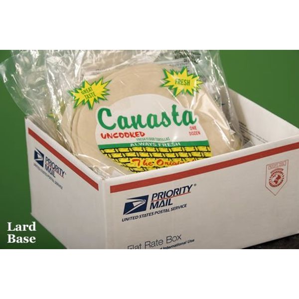 Canasta Uncooked Flour Tortillas, Original Lard Base (10 Packs, 1 Dozen Per Pack)