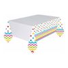 Rainbow Chevron Plastic Tablecovers 1.37m x 2.6m