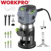 WORKPRO Compact Router Kit W/6 Variable Speeds 6.5Amp Corded Trimmer Router Tool