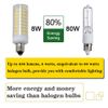 [4-Pack] E11 LED, All-New (102LEDs) E11 Led Bulbs, 8W 75W-100W Equivalent, 850 LM, Warm White 3000K, Dimmable,E11 Mini Candelabra Base, JD T3/T4 360 Degree Beam Angle for Indoor Decorative Lighting.