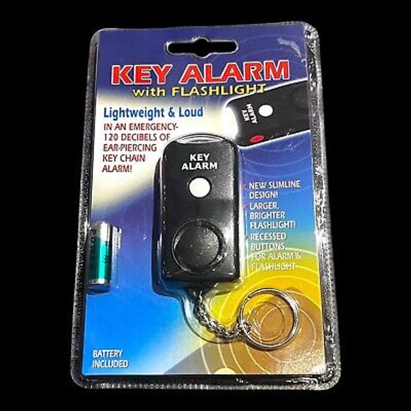 Lightweight 120-dB Keychain ALARM With Flashlight