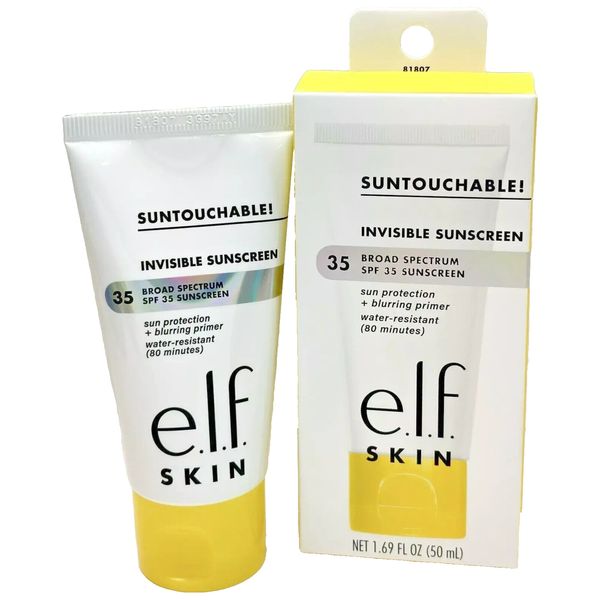 E.L.F. SUNTOUCHABLES INVISIBLE SUNCREEN w/ SPF35 (Full Size/NIB/Sealed/Exp08/25)