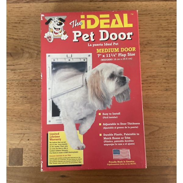 Doggy Door Pet Door Ideal Pet Products 7" X 11 1/4" Medium Size Made USA New