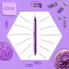 IZEE BALLPOINT RETRACTABLE PEN 1.0MM TIP, VIOLET INK, 12 PACK