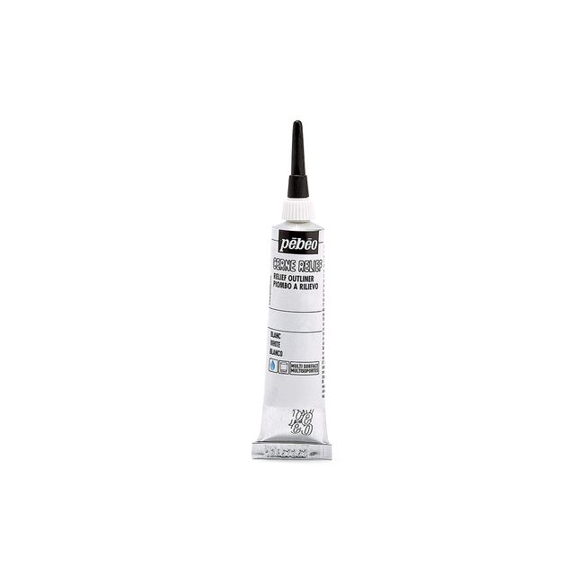 Pebeo 778000 Vitrau Outliner, 0.7 fl oz (20 ml), White