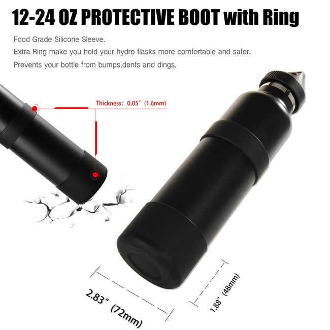 Protective Silicone Sleeve Boot 12oz 21oz 24oz Wide Mouth Water