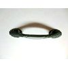 Drawer Pull Handle Antique Silver / Pewter 3" Screw Centers Ribbed 1990s Modern