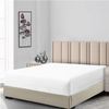 Ev Dekor Double Fitted Sheet Soft 100% Microfiber 40cm extra deep fitted bed sheets - Hotel bedsheets bottom sheet - White (137 x 190) Cm