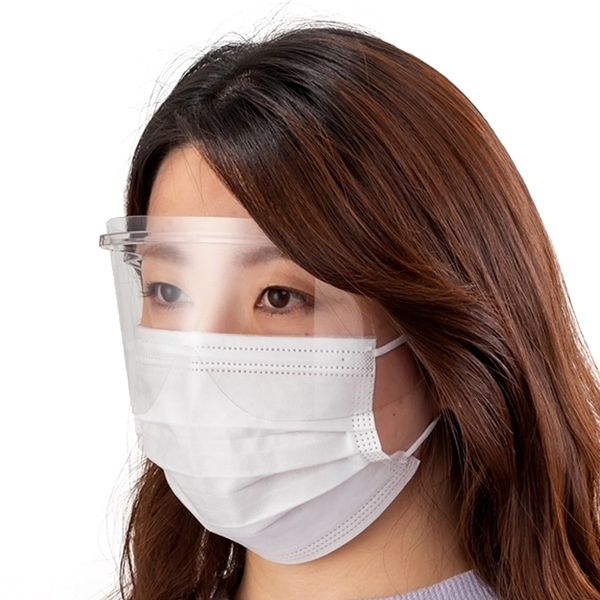 Minol Chemical Industries Co., Ltd. HM Eye Shield, Made in Japan, Ultra Lightweight, Transparent, Dustproof, Goggles, Overglass, Safety Glasses, Can Be Worn With Masks, Splash Prevention, For Lab Work, (1 Frame, 5 Replacement Shields, Clear)