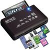 DragonSat All in One Multi Card Memory Reader Adapter for Micro SD SDHC M2 MMC XD CF MS with External USB- Black
