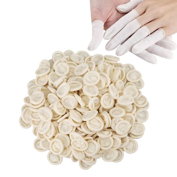 240 PCS Finger cots, Waterproof Finger Protector, Latex Anti-Static Finger Covers, Finger Protectors Protect Finger Cot to Keeping Dressing Dry and Clean for Injured or Cracked Finger