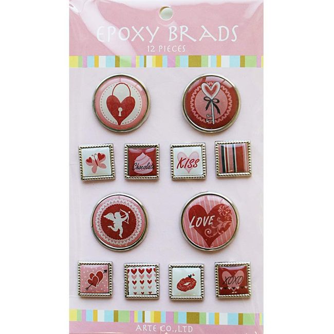 Arte BRD-08 Love Epoxy Brads Cotter Pin