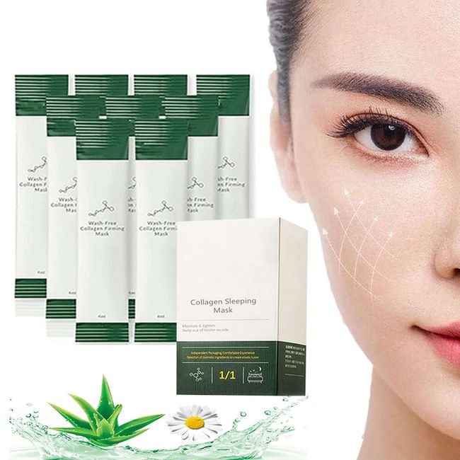 SURORAIN Collagen Sleeping Mask - Nourishing Ingredients, Moisturizing, Hygienic Packaging, For All Skin Types