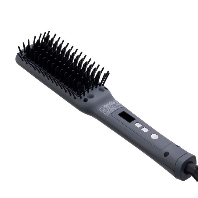 SALONIA SALONIA Straight Heat Brush Slim Gray Overseas Compatible MAX210℃ Hair Iron Hair Iron Home Appliances Ken Beauty Hair Care Mini Short Hair SL-012GRS