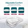 Sleepgram Bed Support Sleeping Pillow with Microfiber Cover, Queen Size, White