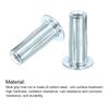 sourcing map M5 Multi-Grip Rivet Nuts, 30pcs Pre-Bulbed Shank Flat Head Threaded Insert Nut Carbon Steel Plus Nuts for Construction Industrial