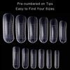 240PCS Dual Forms Nail Mold for Poly gel UV Gel 12 Size With Scale