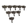 Quirky Aluminium Elephant Coat Hook with Aged Finish. Single