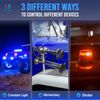 8 Gang Car Switch Panel Blue LED Multiple Modes On/Off Toggle Relay Control Box
