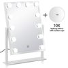 Makeup Mirror Hollywood Table Top Vanity Mirror with 12 LED Dimmable Bulb