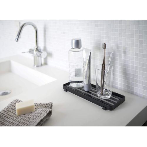 Yamazaki Home Tower bathroom trays, One Size, Black