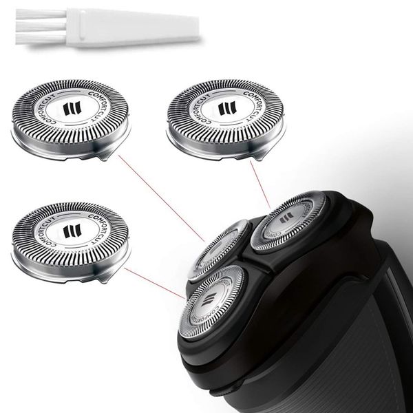 SH30 Replacement Heads for Philips Norelco Series 3000, 2000, 1000 Shavers and S738 Click and Style, Compatible with Philips Norelco s1560 Shaver, ComfortCut Shaving Heads SH30