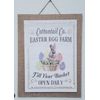 Cottontail Easter Egg Farm Decorative Hanging Sign. 12x9 “. ShipN2Hours