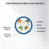 Cable Matters 10Gbps Snagless Short Cat6 Ethernet Cable 3m (Cat6 Cable, Cat 6 Cable) in Blue 3 Meter