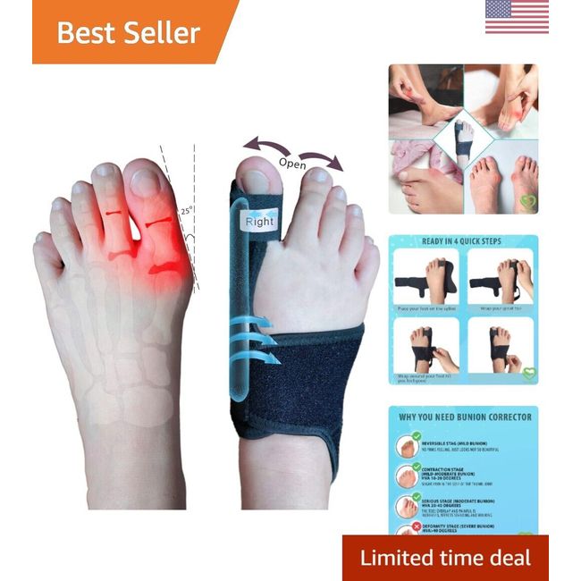 Big Toe Separators for Bunion Pain Relief - Comfortable & Breathable - 2 Pcs