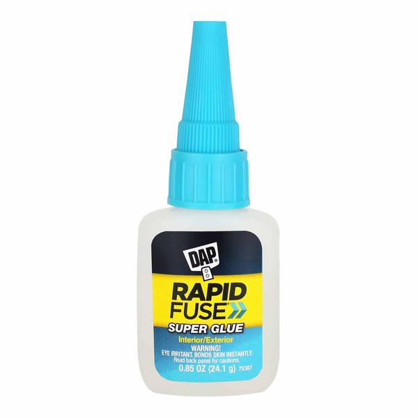 DAP RapidFuse All Purpose Adhesive, Clear, .85 Oz (7079800155)