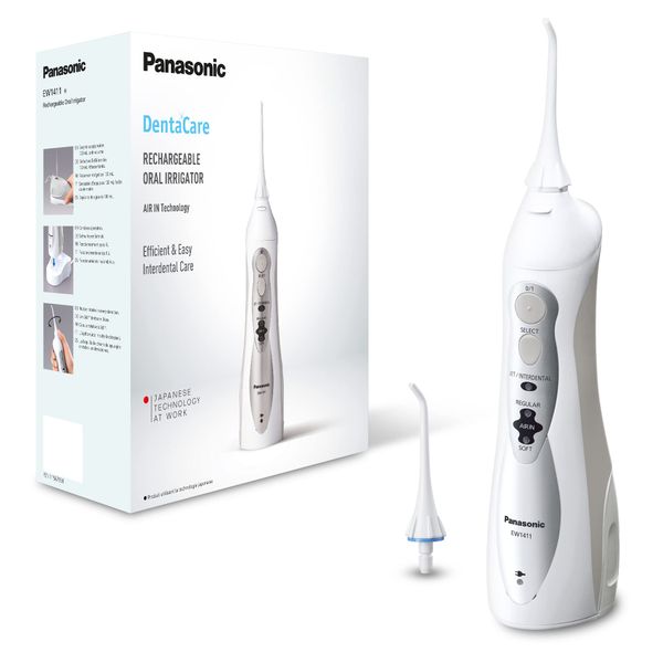 Panasonic EW1411 Rechargeable Dental Oral Irrigator with 4 Water Jet Modes