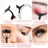 Eyelash Curler, 5 Pieces Professional Eyelash Curler False Eyelash Tweezers Metal Eyelash Curlers Eyelash Clip for All Eye Shapes (5Sizes)