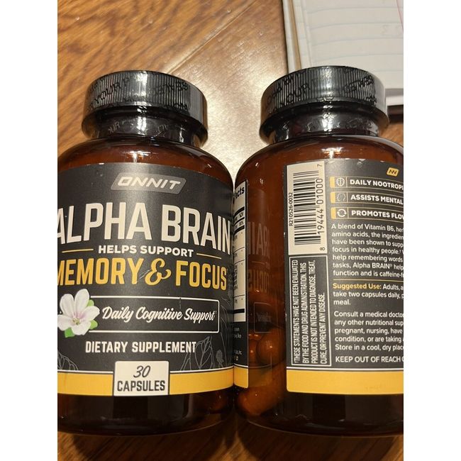 Onnit Alpha BRAIN Focus Energy Shot Supplement Energy Focus Mood