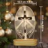 3D Illusion Lamp Jesus Cross Night Night,USB Power Warm Colors Bedside Lamp for Home Room Holiday Decor