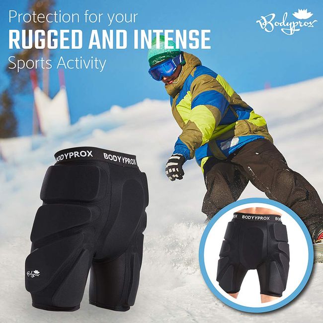 Padded Impact Shorts Hip Tailbone Protection for Snowboarding