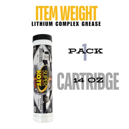Lithium Complex Grease SUPERKOTE 2000 - White Lubricant Grease Superkote 2000 Multipurpose EP/Lithium Complex/Lubricant/EP/Automotive/Construction/Industry/White / 1 Pack/ 397g-14oz