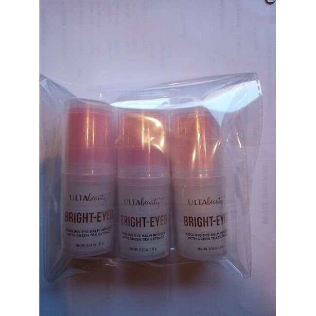 SET OF 3  -  ULTA BEAUTY BRIGHT-EYED COOLING EYE BALM 15 G/.53 OZ