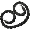 Black Twisted Barrier 1.5M Rope Queue Divider Crowd Control Stanchion