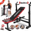 330lbs Weight Bench Foldable Adjustable Olympic Workout Bench Full Body Exercise