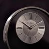 WM.Widdop. Round Silver Mantel Clock - W2937S