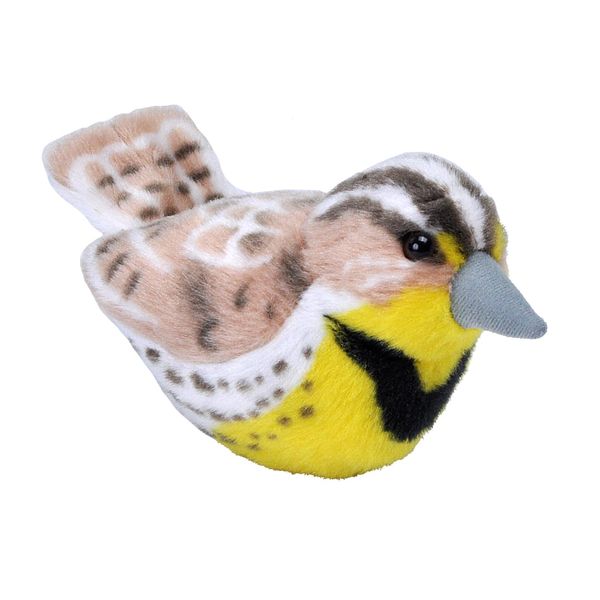 Wild Republic Audubon Birds Western Meadowlark Plush with Authentic Bird Sound, Stuffed Animal, Bird Toys for Kids and Birders