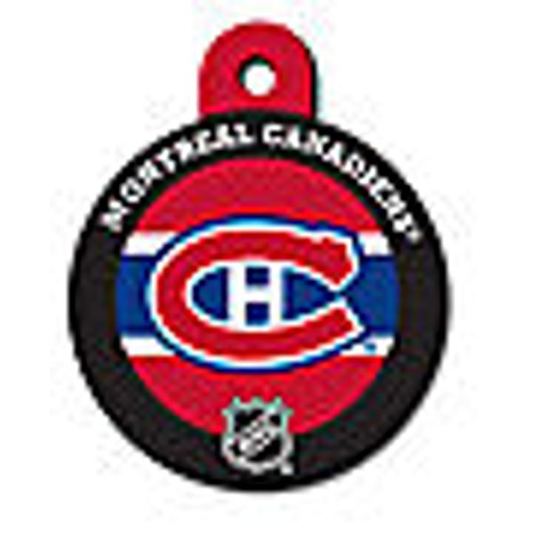 NHL MONTREAL CANADIANS HOCKEY ENGRAVED ROUND PET ID TAG