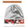 Satin Cap for Curly Hair Sleeping Silk Adjustable Red