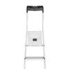 Hailo Folding Step Stool, 4 Step Ladder w/ Tray for Home & Kitchen, L60, Silver