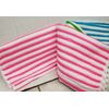 3 pc Microfiber Kitchen Towels Set(15"x15")TRI-COLOR STRIPES,PINK,BLUE,GREEN,